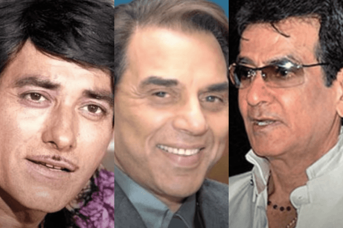 Raaj Kumar, Dharmendra and Jeetendra