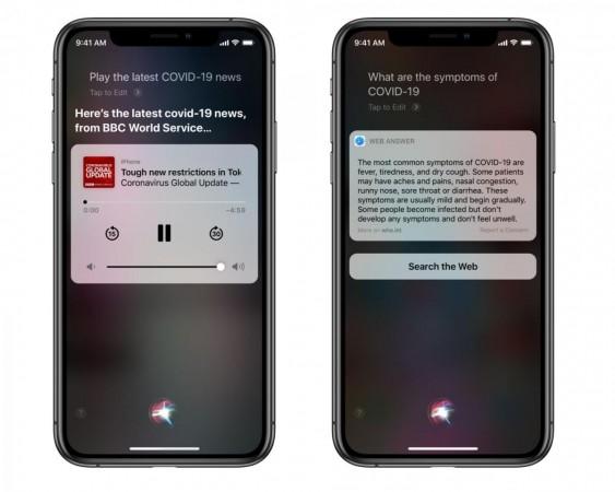 Siri knows about COVID-19 Siri knows about COVID-19