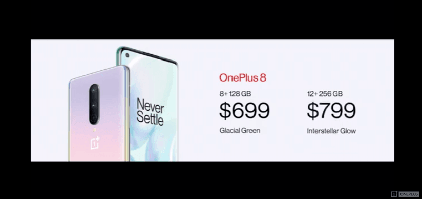 OnePlus 8 Series pricing