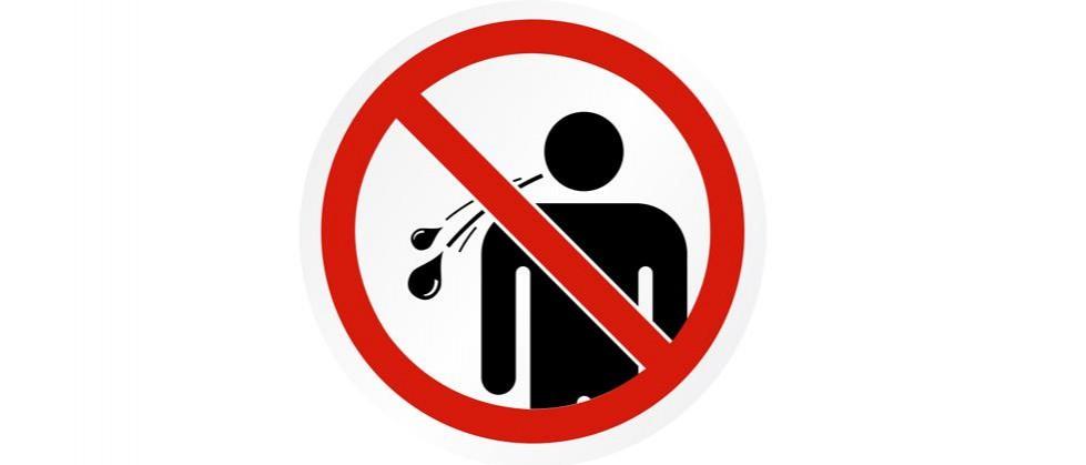 no spitting