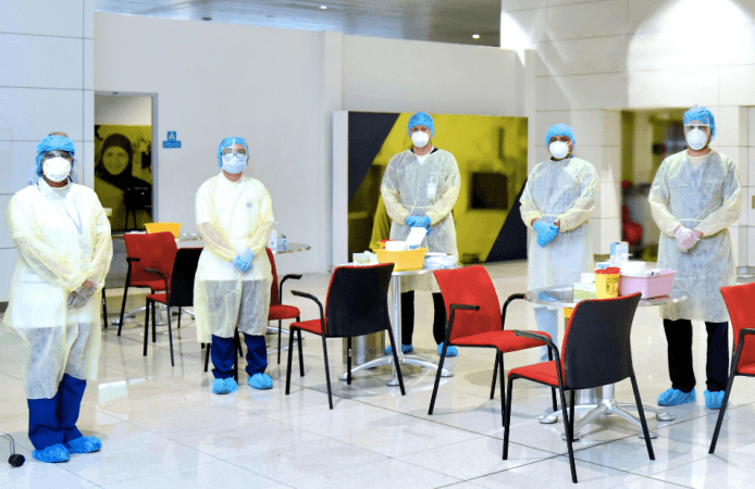 Representational image Coronavirus testing at Dubai airport