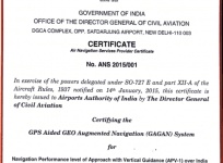 DGCA certificate issued to AAI for GAGAN system about to expire