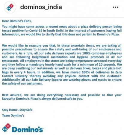 dominos statement