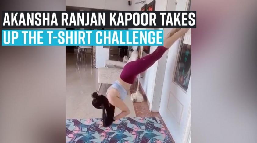Akansha Ranjan Kapoor takes up the T-shirt challenge Akansha Ranjan Kapoor takes up the T-shirt challenge