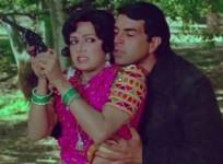 Dharmendra and Hema Malini scene from Sholay