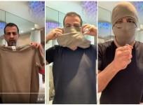 Ronit Roy shows how to make mask at home