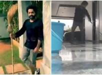 Junior NTR performs task of #BetheREALMAN challenge