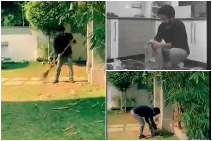 Junior NTR performs task of #BetheREALMAN challenge Junior NTR performs task of #BetheREALMAN challenge