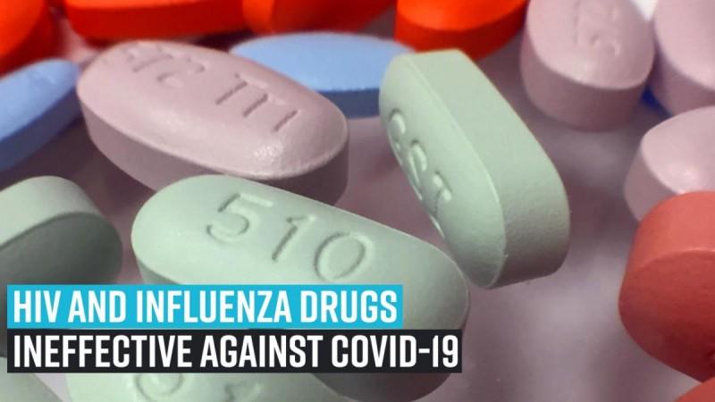 HIV and Influenza drugs ineffective against COVID-19