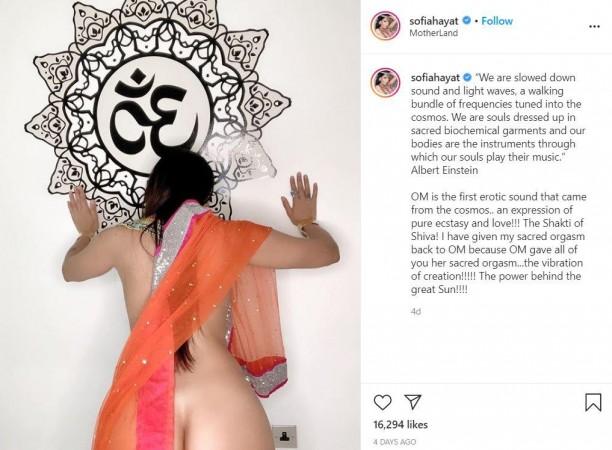 Sofia Hayat's controversial nude post Sofia Hayat's controversial post