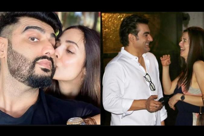 Arjun Kapoor-Malaika Arora (L) & Arbaaz Khan and Giorgia Andriani (R) ARBAAZ KHAN AND MALAIKA ARORA and arjun