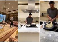 Chiranjeevi performing the task of #BetheREALMAN challenge
