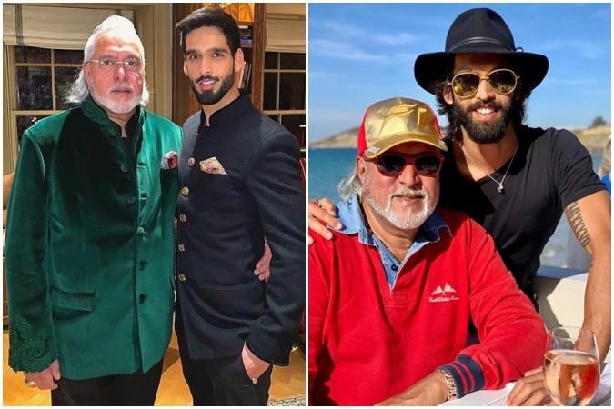 Sid with his father Vijay Mallya. Sid with his father Vijay Mallya