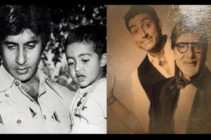 abhishek bachchan with father