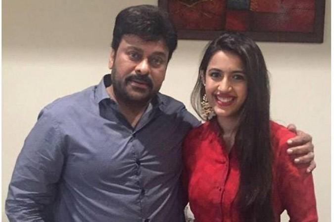 Chiranjeevi and Niharika Konidela Chiranjeevi and Niharika Konidela
