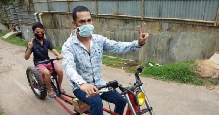 Partha Saha on Covid-19 bike Indian Express