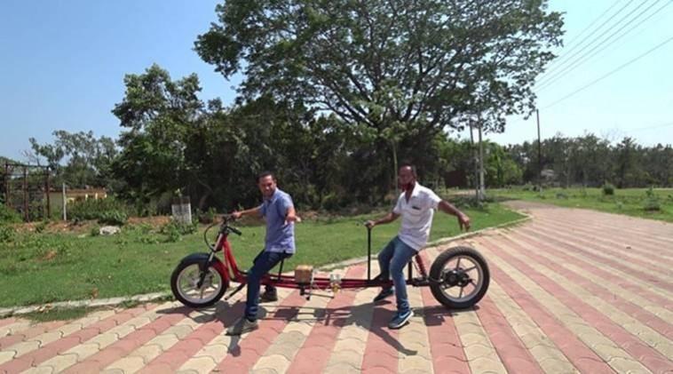 Partha Saha on Covid-19 bike Indian Express