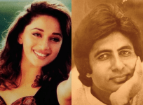 Madhuri Dixit and Amitabh Bachchan