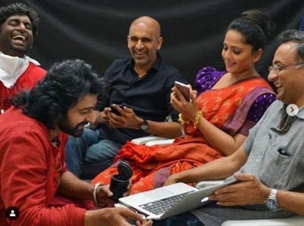 Baahubali 2 team on its set Baahubali 2 team on its set