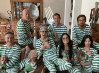 Demi Moore and Bruce Willis with family