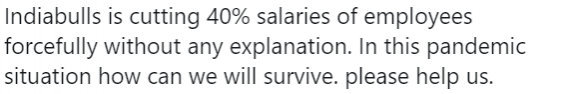 indiabulls employee tweet