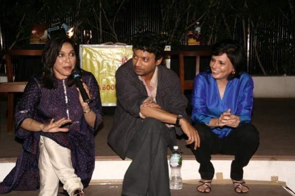 Mira Nair (L) with Irrfan Khan (R) mira nair and irrfan khan