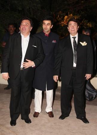 ranbir Kapoor, Randhir Kapoor and rishi kapoor
