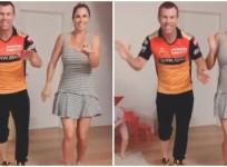 David Warner dance with his wife Cindy for the song Butta Bomma