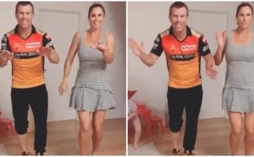 David Warner dance with his wife Cindy for the song Butta Bomma