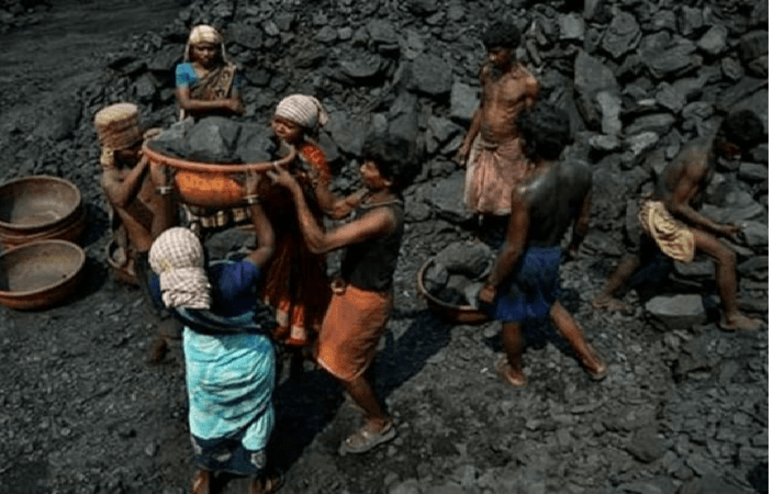 workers in a coal mine