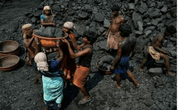 workers in a coal mine
