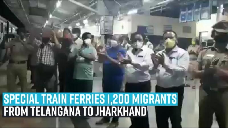 Special train ferries 1,200 migrants from Telangana to Jharkhand