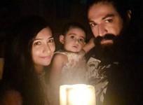 Yash and Radhika Pandit with their Daughter