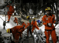 metro rail workers