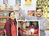 Sunita and Arvind Kejriwal