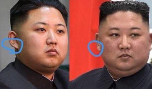 His ear lobes look different Kim