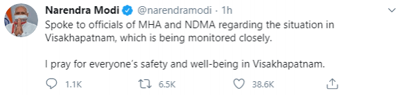 Narendra Modi tweet
