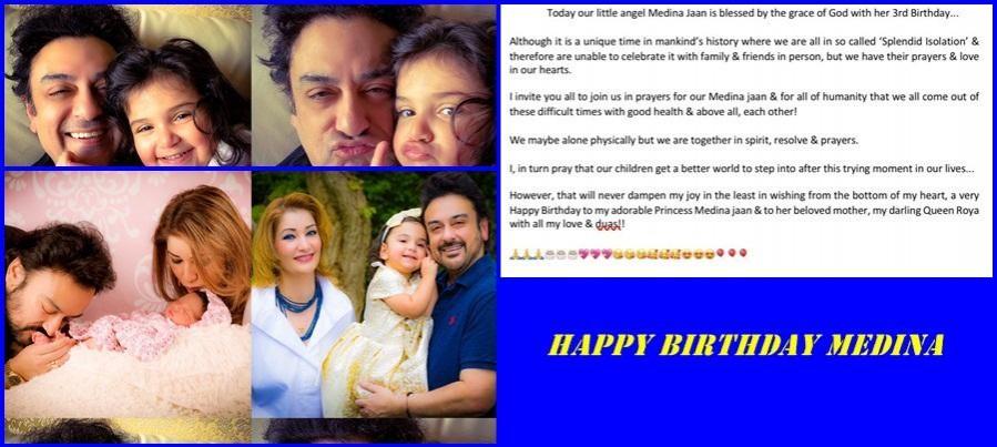 Adnan Sami celebrates daughter Medina Jaan's birthday with wife Roya Adnan Sami celebrates daughter Medina Jaan's birthday with wife Roya