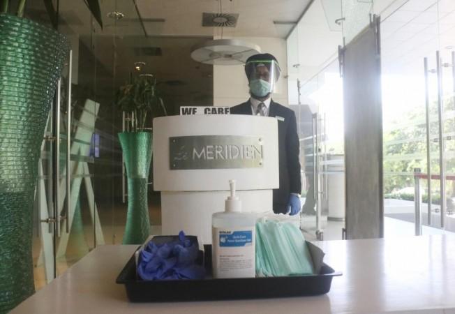 Le Meridien hotel staff sanitise guest rooms and hotel compounds after Delhi government has arranged hotel rooms to quarantine stranded Indian nationals in abroad, due to the coronavirus lockdown in New Delhi on May 8, 2020. (Photo: Bidesh Manna/IANS) e Meridien hotel staff sanitise guest rooms and hotel compounds after Delhi government has arranged hotel rooms to quarantine stranded Indian nationals in abroad, due to the coronavirus lockdown in New Delhi on May 8, 2020. (Photo: Bidesh Manna/IANS)