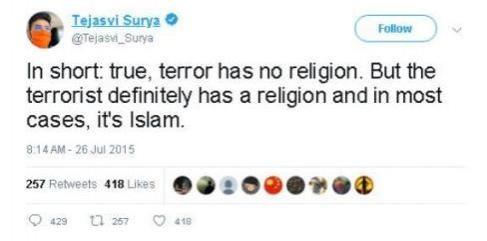 Tejasvi Surya's old tweet Tejasvi Surya's old tweet