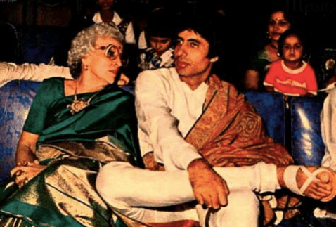 Amitabh Bachchan and his mother