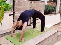 Allu Sirish doing Yoga