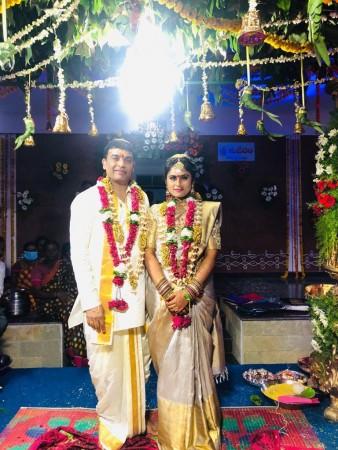 Dil Raju with wife Tejaswini (Vygha Reddy). Dil Raju