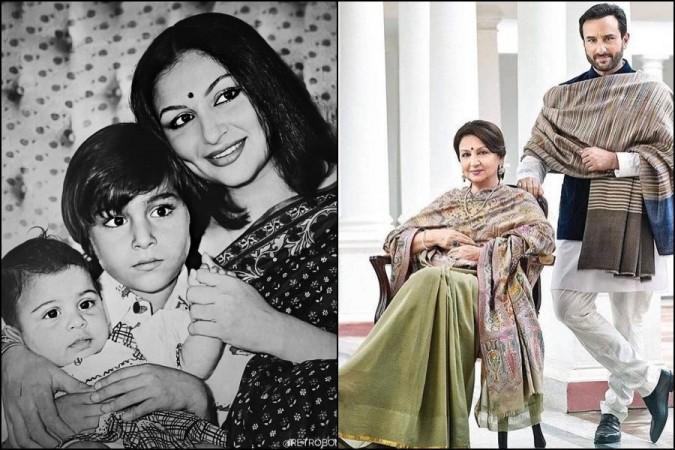 Sharmila Tagore with elder son Saif Ali Khan Sharmila Tagore with elder son Saif Ali Khan
