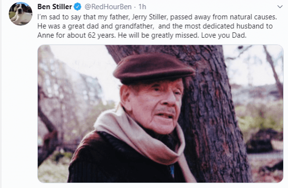 Ben Stiller tweet