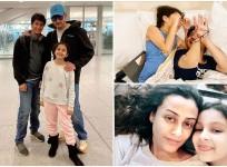 Sitara Ghattamaneni with her brother Gautam, parents Mahesh Babu and Namrata Shirodkar