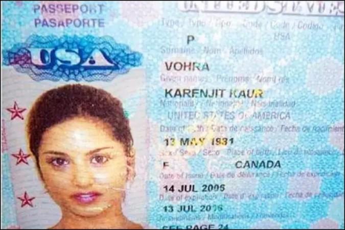 Sunny Leone's passport