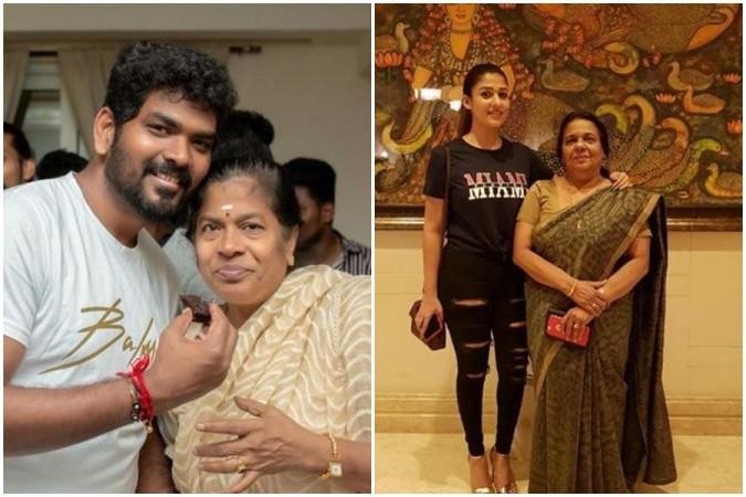 Vignesh Shivan with his mother Meena Kumari. Vignesh Shivan with his Mother