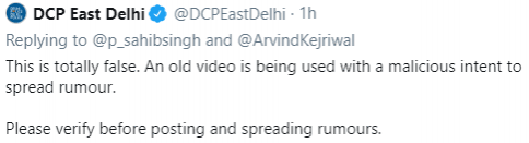delhi police tweet