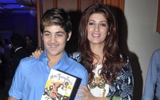 Twinkle Khanna with son Aarav Twinkle Khanna with son Aarav